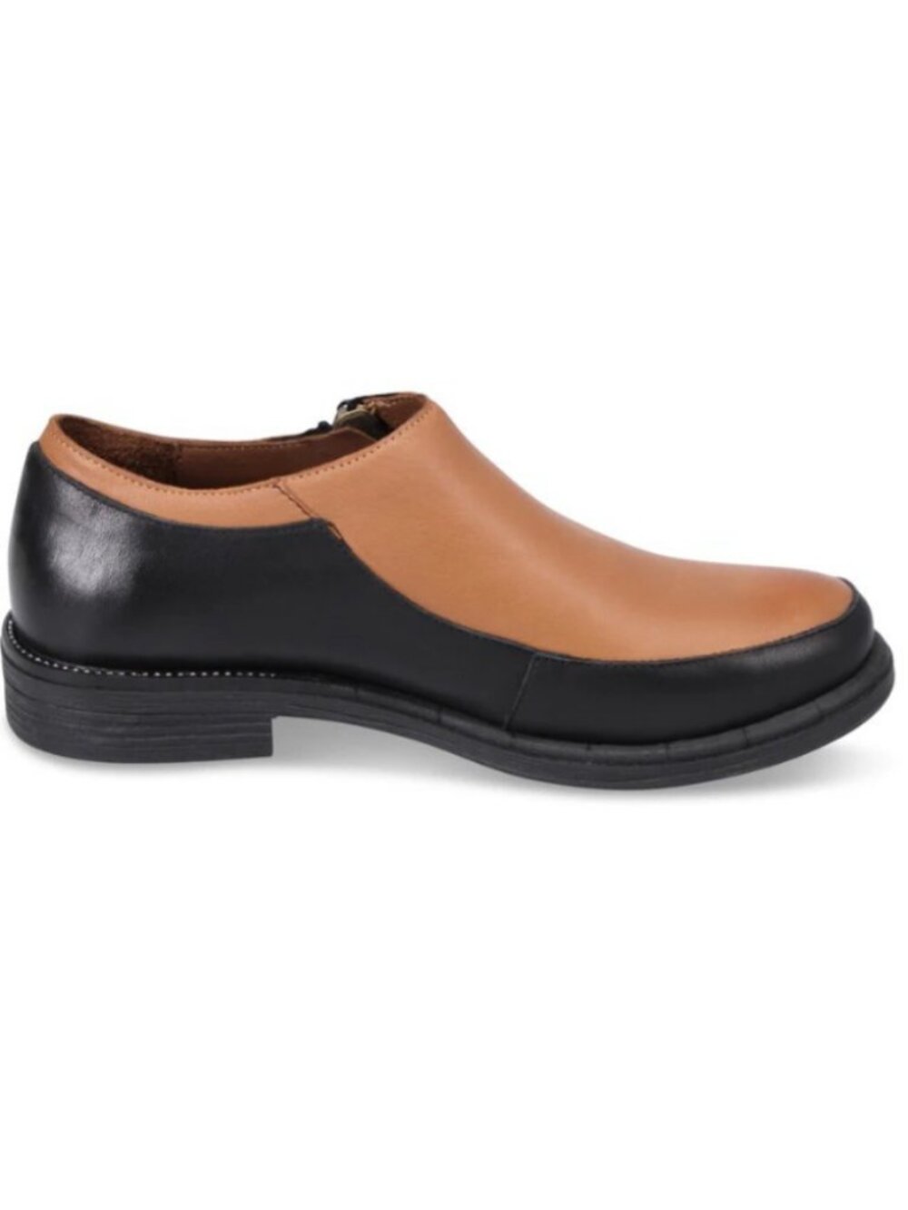BUENO Milani Women's Leather Loafer - Black / Dark Tan